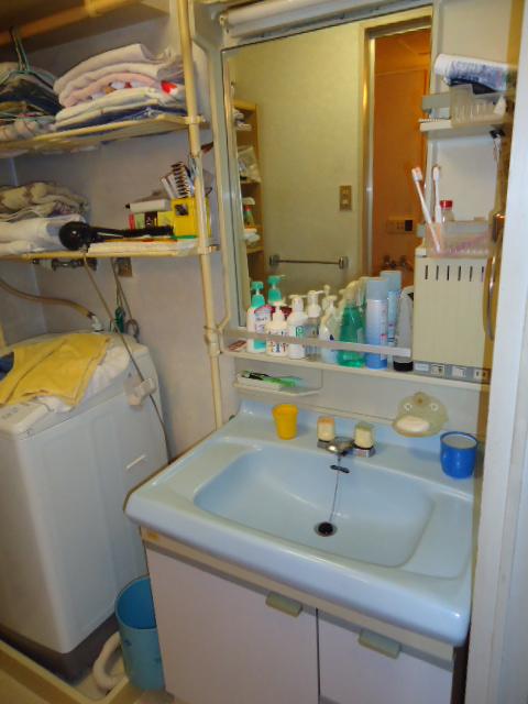 Wash basin, toilet. Bathroom vanity