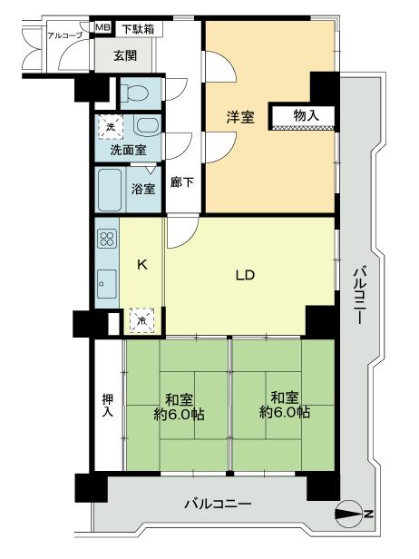 Floor plan. 3LDK, Price 10.5 million yen, Occupied area 74.97 sq m , Balcony area 22.56 sq m footprint 74.97 sq m  We have changed the floor plan to 4LDK → 3LDK.