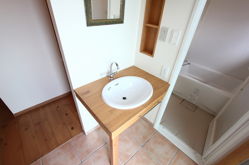 Washroom. Stylish wash basin