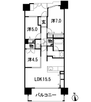 Floor: 3LDK, the area occupied: 72.8 sq m, Price: 24,700,000 yen ・ 26,300,000 yen