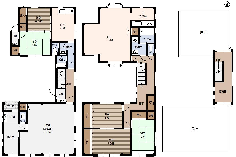 Floor plan. 29.5 million yen, 5LDK, Land area 181.53 sq m , Building area 210.41 sq m