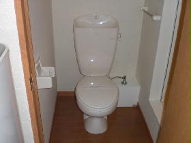 Toilet. Toilet and bathroom are connected, It is a rare type.