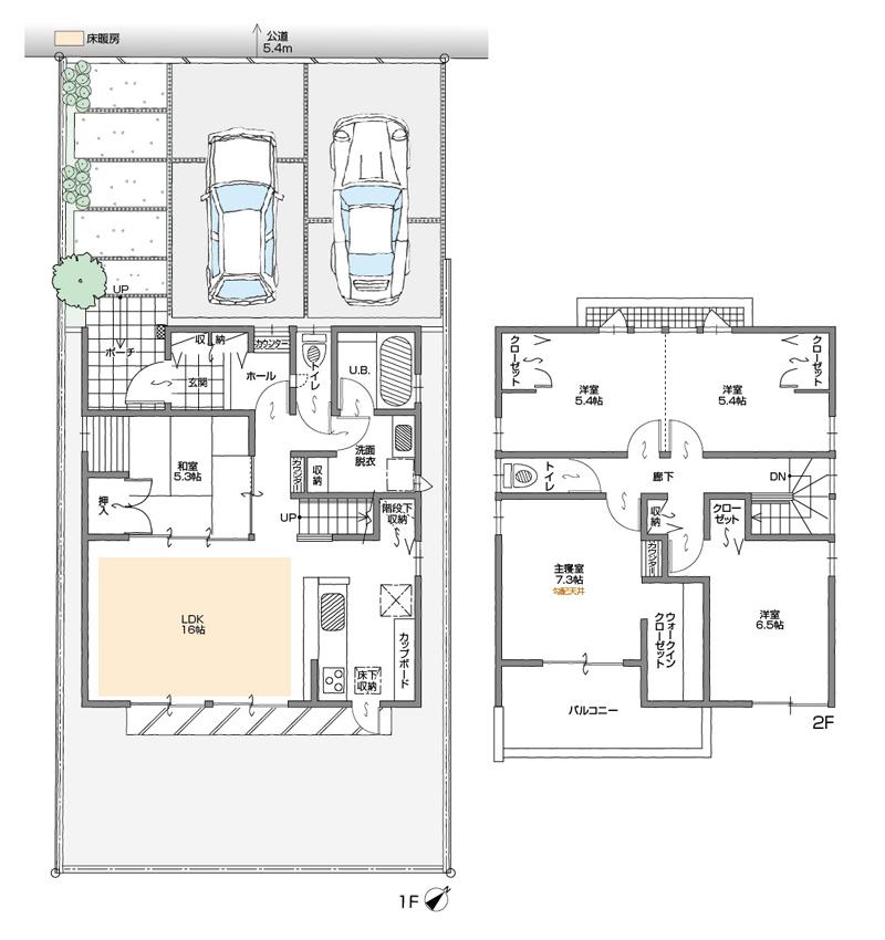 Floor plan. (A Building), Price 40,500,000 yen, 5LDK+S, Land area 155.2 sq m , Building area 113.05 sq m