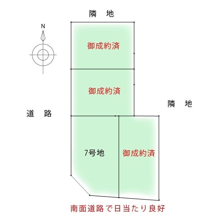 Compartment figure. Land price 19,800,000 yen, Land area 123.11 sq m 7 Gochi only popular sale! Other, Issue land was sold out.