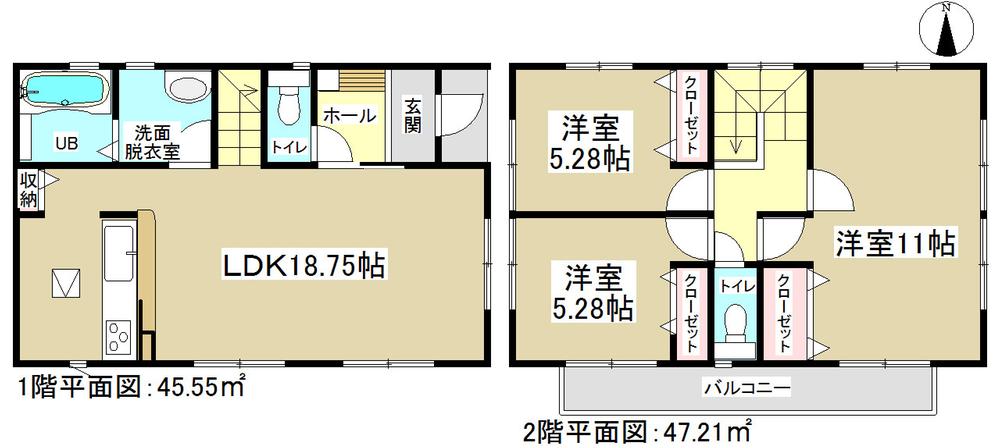 Floor plan. 27,800,000 yen, 3LDK, Land area 111.45 sq m , Building area 92.76 sq m   ◆ Master bedroom 11 Pledge ◆