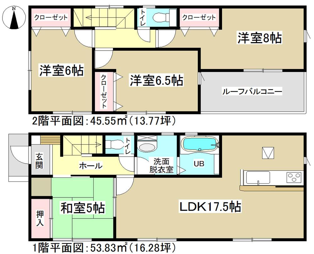 Floor plan. 24,800,000 yen, 4LDK, Land area 159.46 sq m , Building area 99.38 sq m   ◆ All the living room facing south ◆ 