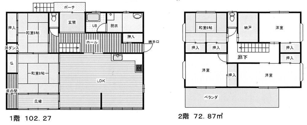 Floor plan. 36,800,000 yen, 6LDK + S (storeroom), Land area 354 sq m , Building area 175.14 sq m