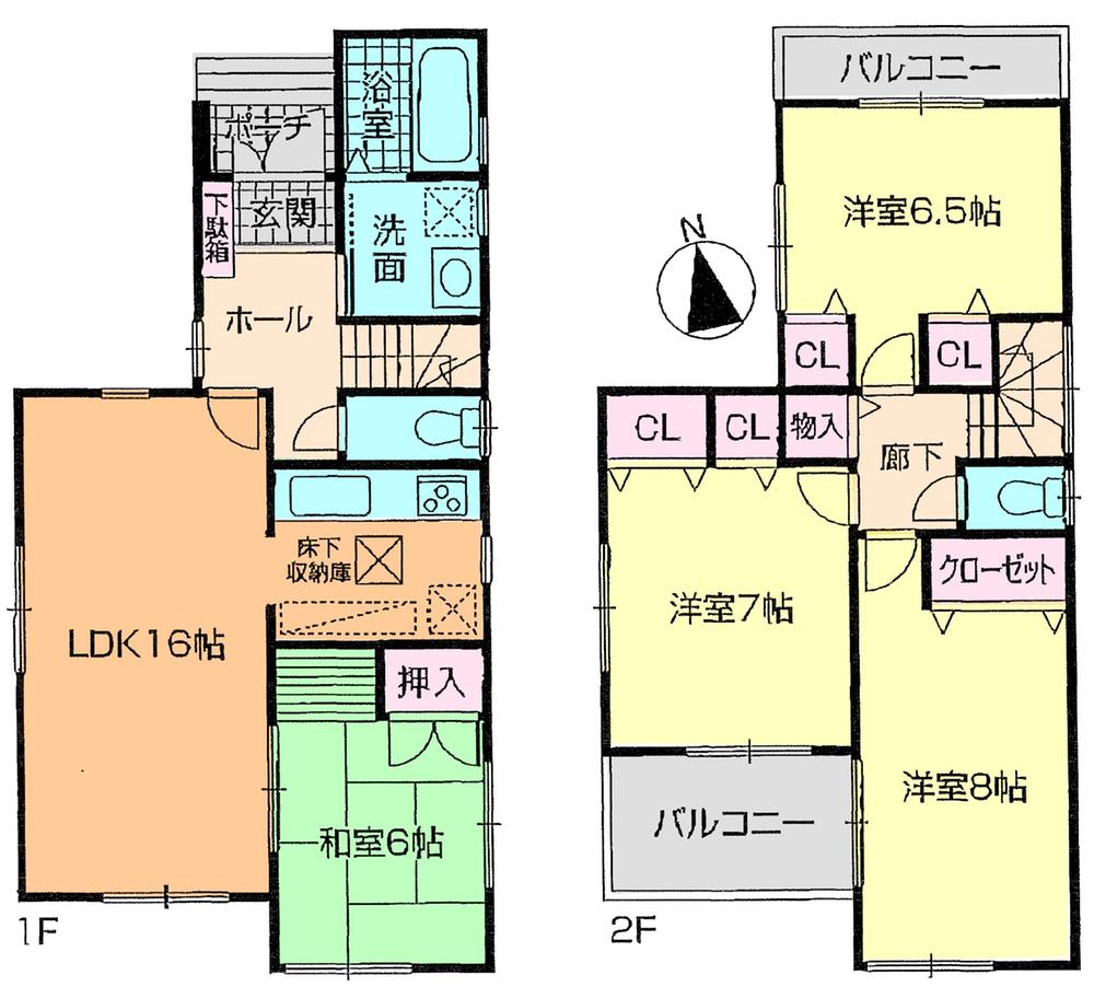Floor plan. 28,300,000 yen, 4LDK, Land area 123.91 sq m , Building area 98.83 sq m
