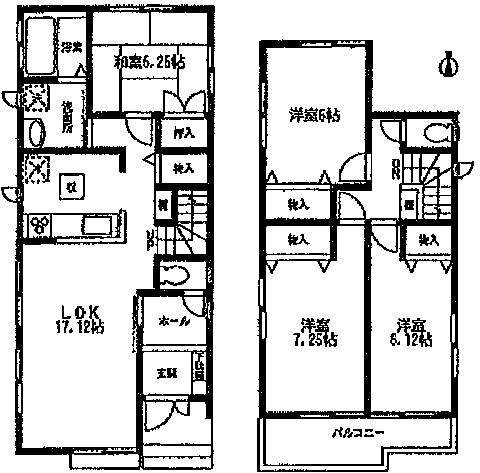 Floor plan. 35,300,000 yen, 4LDK, Land area 127.1 sq m , Building area 98.14 sq m