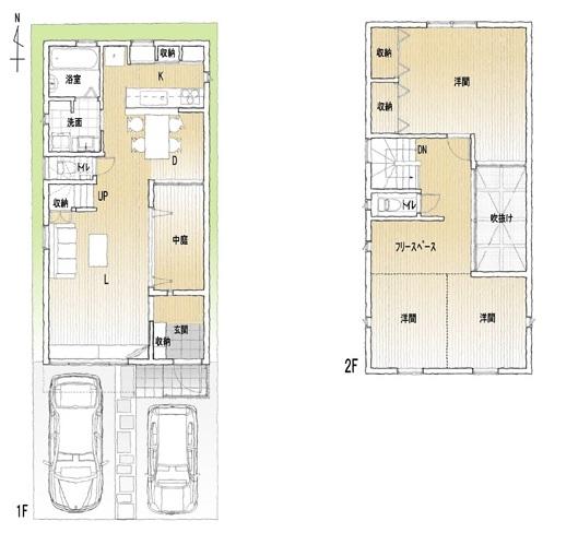 Floor plan. 35,800,000 yen, 3LDK, Land area 99.55 sq m , Building area 101.54 sq m B compartment ・ Floor plan
