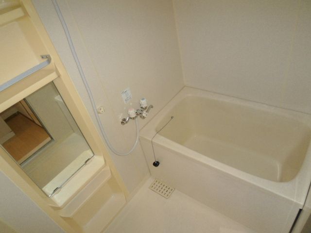 Bath. Bathroom with a mirror