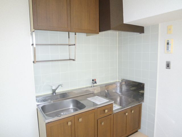 Kitchen. Two-burner gas stove can be installed