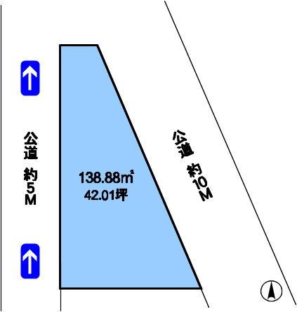 Compartment figure. Land price 20 million yen, Land area 138.88 sq m two-way road