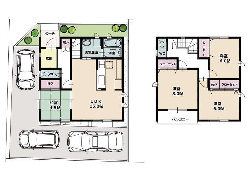 Floor plan. (A), Price 36,900,000 yen, 4LDK, Land area 121 sq m , Building area 101.03 sq m