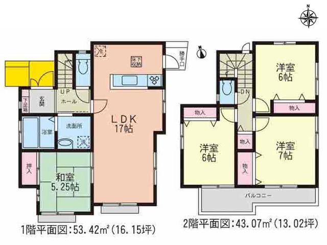 Floor plan. 30,800,000 yen, 4LDK, Land area 120.06 sq m , Building area 96.49 sq m floor plan