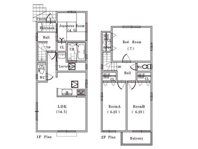 Other building plan example. Building plan example (No. 2 place) building area 91.10 sq m (Floor plan is free to change)