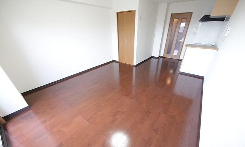 Living and room. Western-style 12 Pledge With a counter in the kitchen