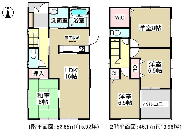 Floor plan. 29,800,000 yen, 4LDK, Land area 121.48 sq m , Building area 98.82 sq m   ◆ All room 6 quires more ◆ 