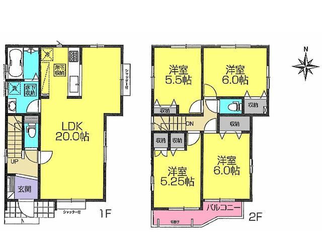 Floor plan. 35,900,000 yen, 4LDK, Land area 135.45 sq m , Building area 97.29 sq m floor plan