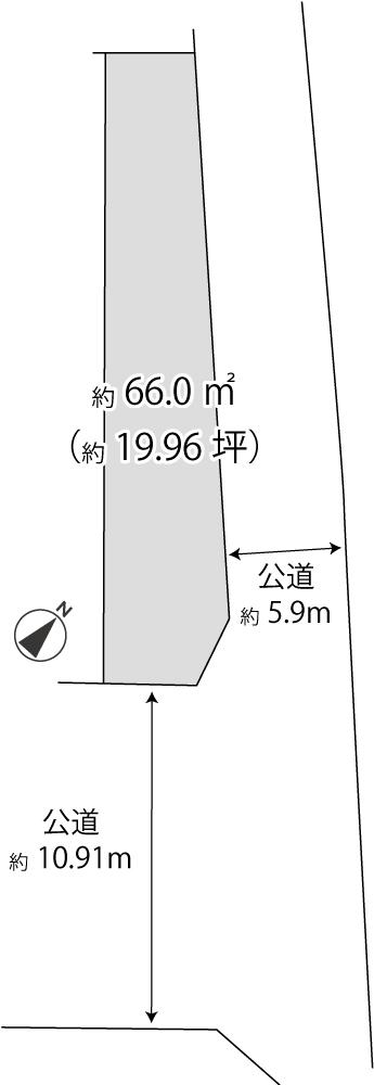 Compartment figure. Land price 8 million yen, Land area 66 sq m