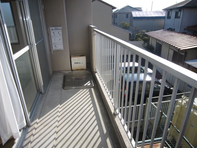 Balcony. Western-style toilet