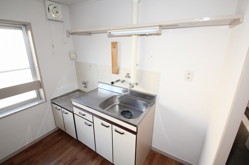 Kitchen. Kitchen with two-burner stove can be installed