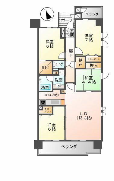 Floor plan. 4LDK, Price 26,220,000 yen, Occupied area 89.19 sq m