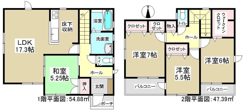 Floor plan. (3 Building), Price 33,800,000 yen, 4LDK, Land area 127.06 sq m , Building area 102.27 sq m