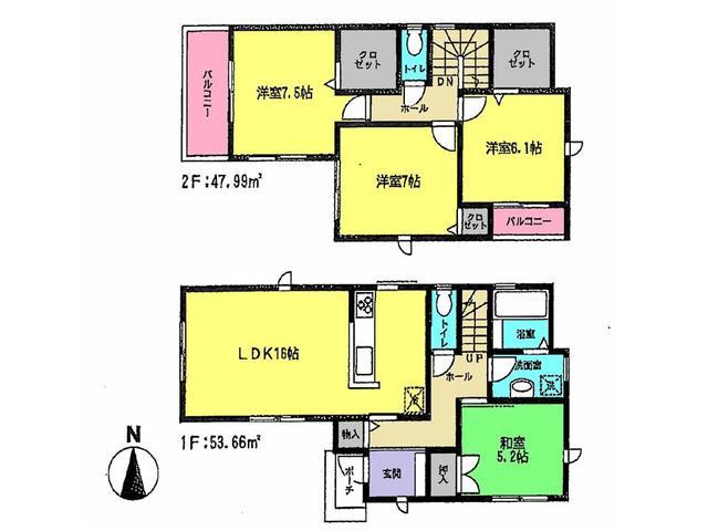 Floor plan. 34,800,000 yen, 4LDK, Land area 114.31 sq m , Building area 101.65 sq m floor plan