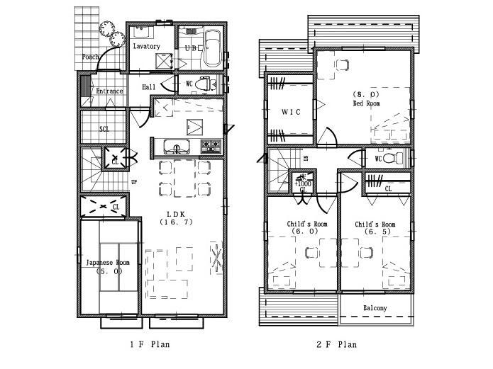 Building plan example (floor plan). Building plan example (No. 1 place) Building area 104.34 sq m Floor plan will be determined in an exclusive architect and meeting.