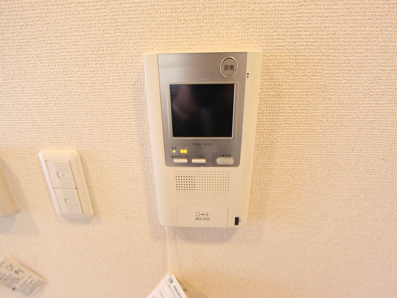 Security. TV monitor phone (You can see the visitors from the room)