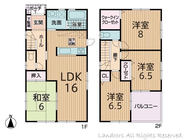 Floor plan. 29,800,000 yen, 4LDK, Land area 121.48 sq m , Building area 98.82 sq m floor plan