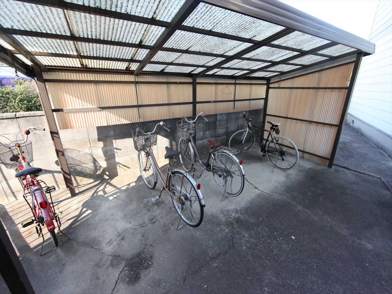 Other common areas. On-site bicycle parking lot