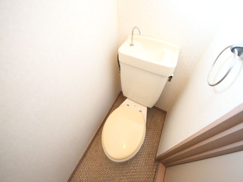 Toilet. Warm water washing toilet seat mounting possible