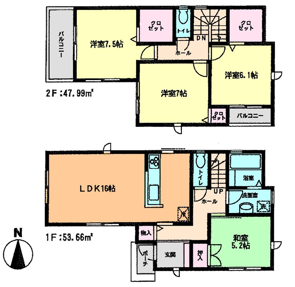 Floor plan. 34,800,000 yen, 4LDK, Land area 114.31 sq m , Building area 101.65 sq m