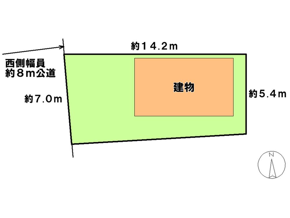 Compartment figure. Land price 14.8 million yen, Land area 87 sq m