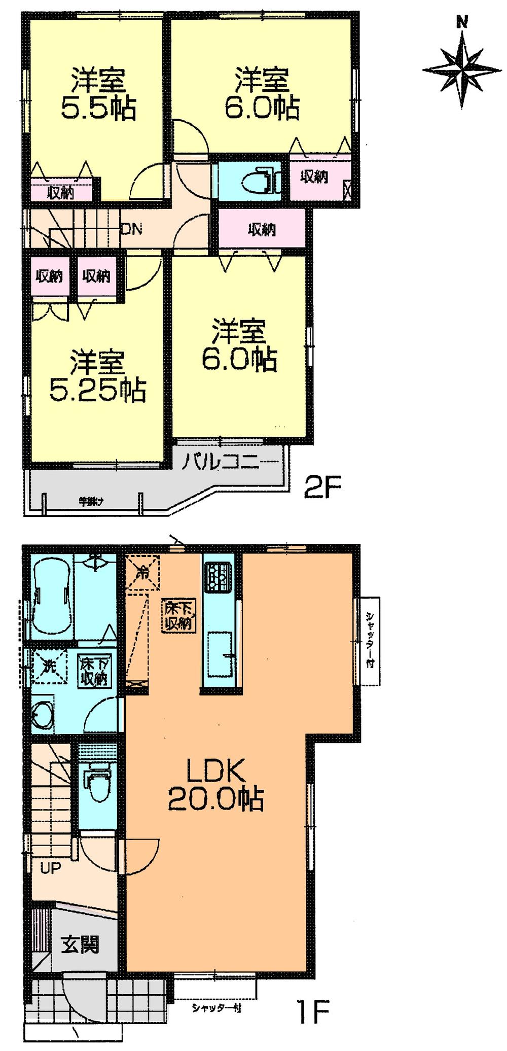 Floor plan. 35,900,000 yen, 4LDK, Land area 135.45 sq m , Building area 135.45 sq m floor plan