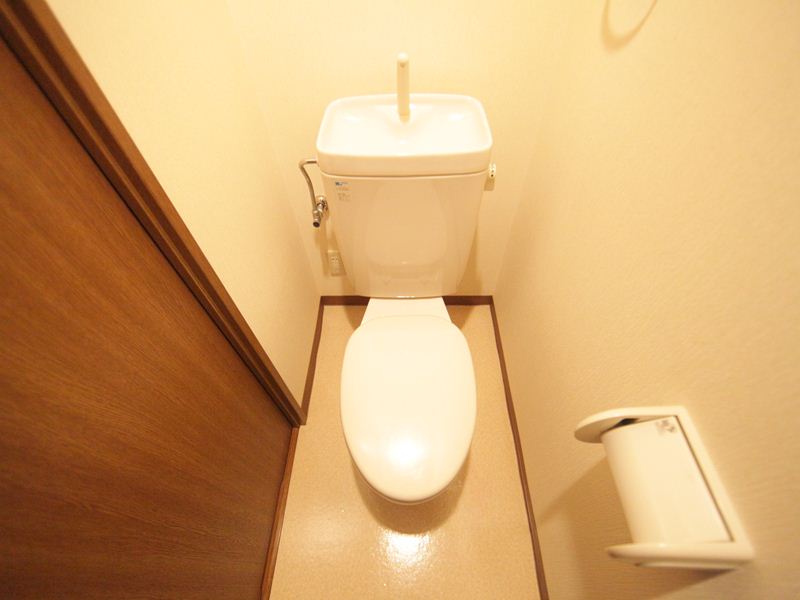 Toilet. Warm water washing toilet seat mounting possible