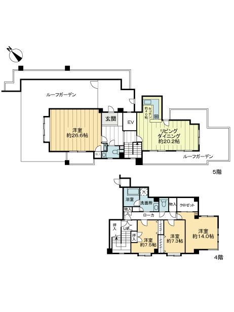 Floor plan. 4LDK, Price 34,800,000 yen, Footprint 198.18 sq m
