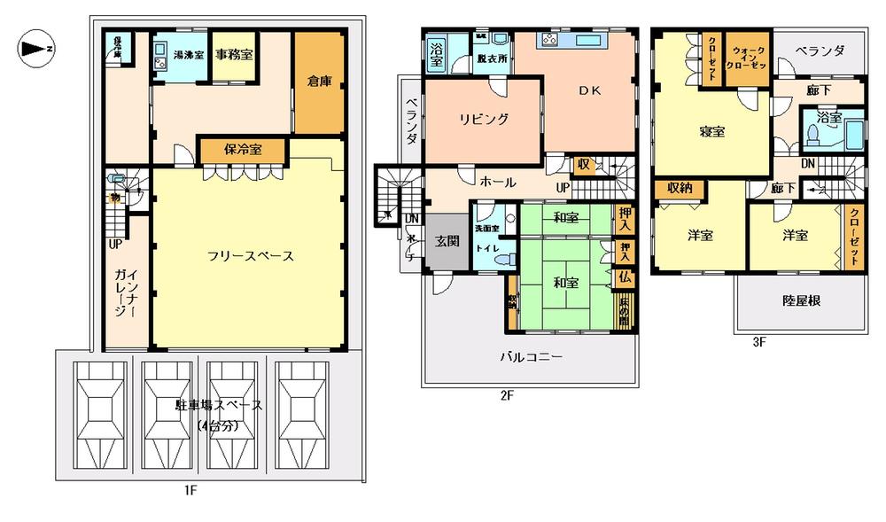Floor plan. Price 49,800,000 yen, 4LDK, Land area 281.89 sq m , Building area 341.73 sq m