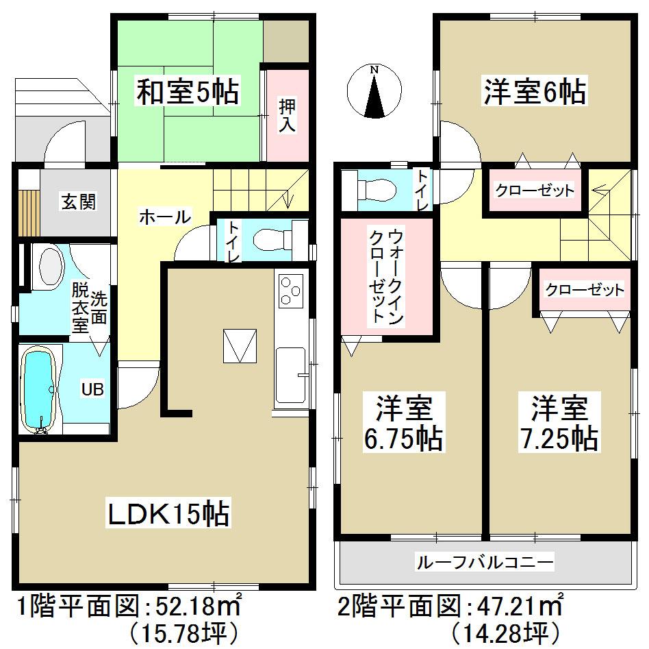 Floor plan. (3 Building), Price 21.9 million yen, 4LDK, Land area 109.01 sq m , Building area 99.39 sq m