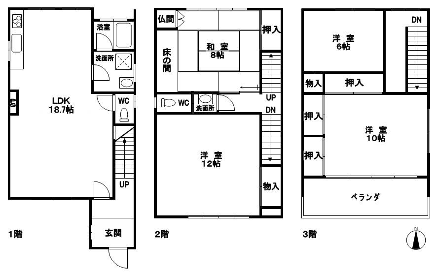 Floor plan. 28.8 million yen, 4LDK, Land area 84.61 sq m , Building area 131.71 sq m