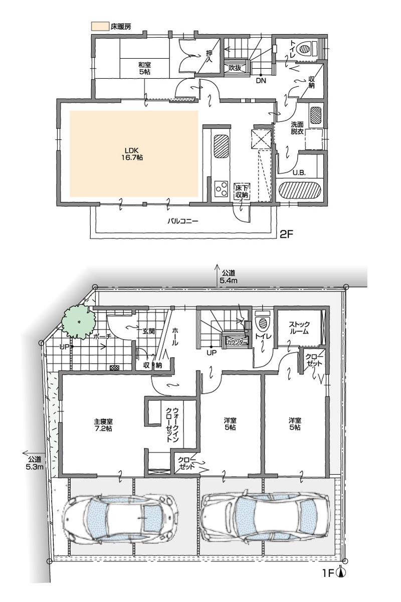 Floor plan. (C Building), Price 35,500,000 yen, 4LDK+2S, Land area 100.5 sq m , Building area 102.23 sq m