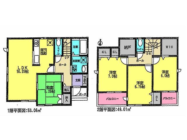 Floor plan. 33,800,000 yen, 4LDK+S, Land area 127.06 sq m , Building area 102.07 sq m floor plan