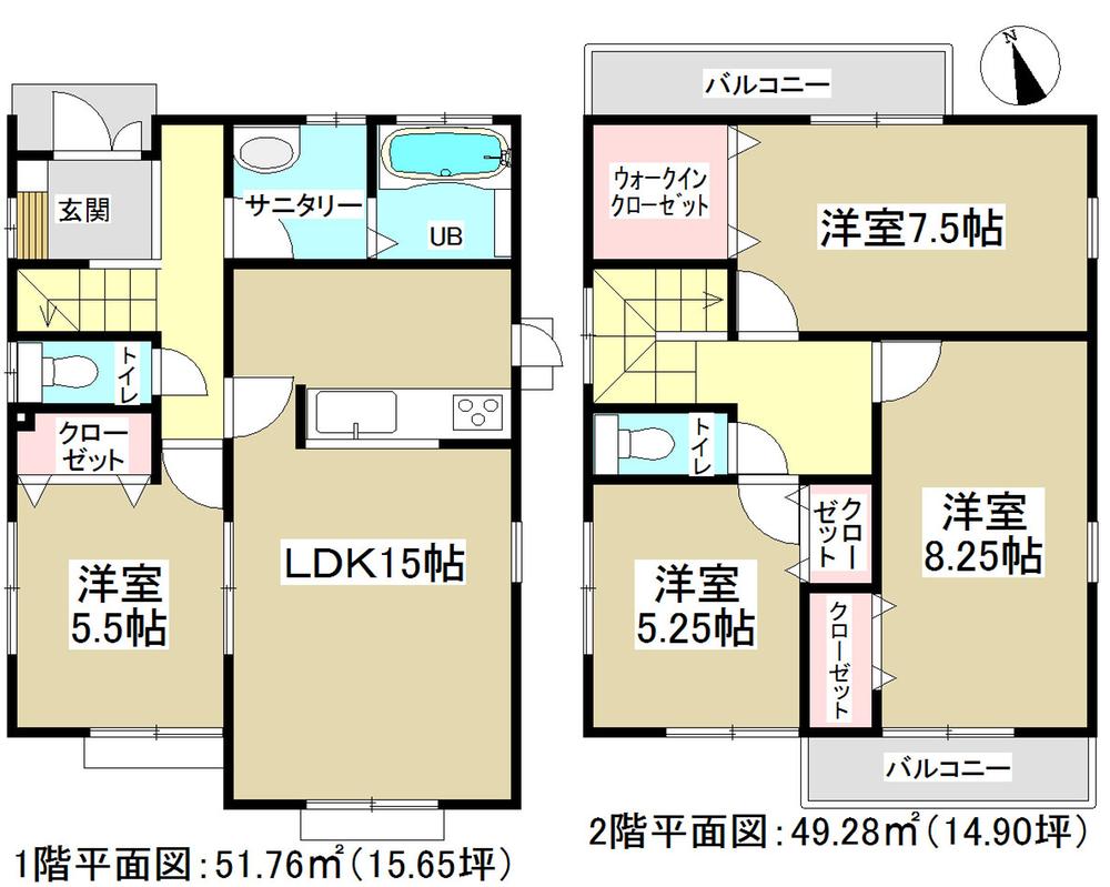Floor plan. 29,780,000 yen, 4LDK, Land area 118.34 sq m , There is a building area of 101.04 sq m walk-in closet!