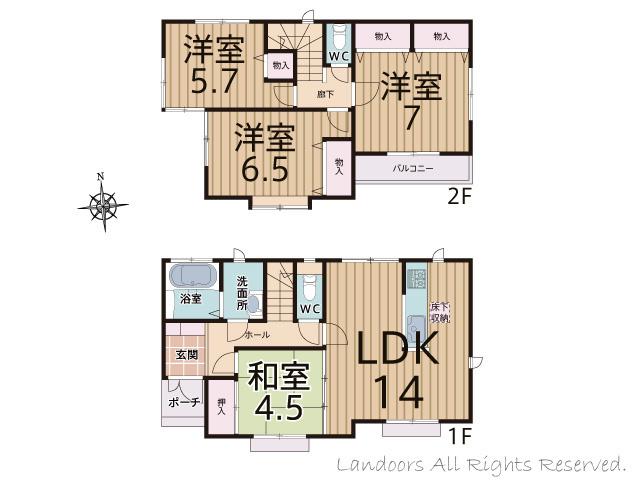 Floor plan. 28.8 million yen, 4LDK, Land area 118.74 sq m , Building area 91.51 sq m floor plan