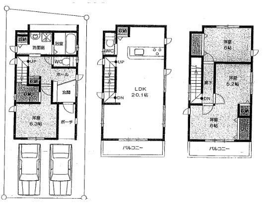 Floor plan. 34,800,000 yen, 4LDK, Land area 83.69 sq m , Building area 109.31 sq m