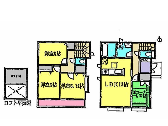 Floor plan. 28,900,000 yen, 3LDK, Land area 122.02 sq m , Building area 87.79 sq m floor plan