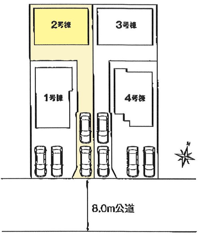 Compartment figure. 30,900,000 yen, 3LDK + S (storeroom), Land area 132.23 sq m , Building area 94.4 sq m front road spacious! 