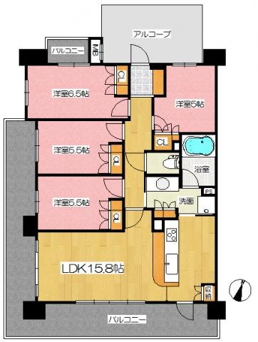 Floor plan. 4LDK, Price 22,800,000 yen, Occupied area 80.87 sq m floor plan
